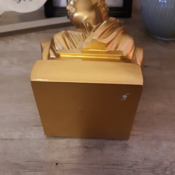 12" Greek Statue Diana Sculpture Décor, Gold Simple Art, Symbol of Good Luck - Picture 9 of 14